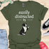 Easily distracted by bulldogs - V10 - Cute Sitting Paw T-Shirt